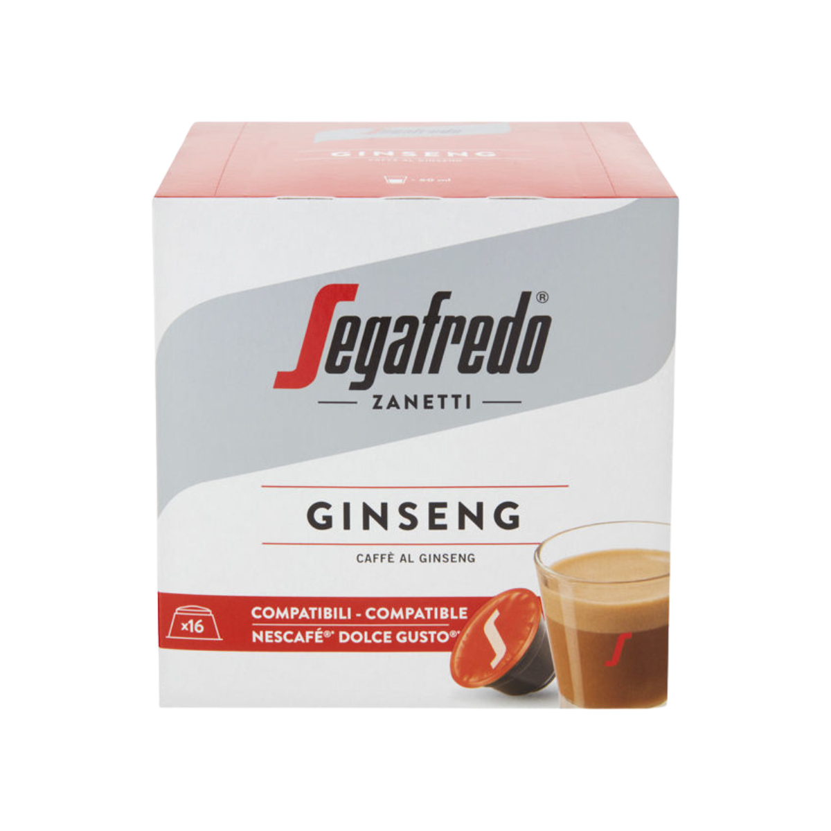 Segafredo Ginseng Coffee Capsules Compatible Dolce Gusto